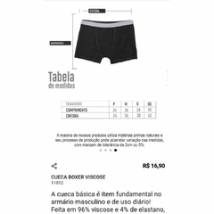 CUECA BOXER VISCOSE MARINHO - comprar online