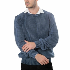 SUÉTER TRICOT 3D ESTONADO USHUAIA AZUL - comprar online