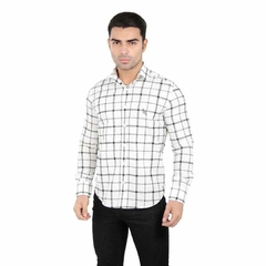 Camisa Manga Longa Slim Fit Quadriculada