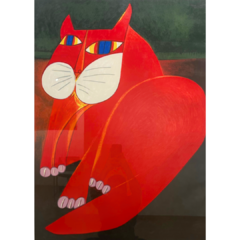 Aldemir Martins Serigrafia "Gato Vermelho" - comprar online