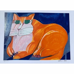 Aldemir Martins Serigrafia "Gato Laranja" - comprar online