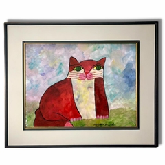 Aldemir Martins Papel "Gato Vermelho" 2