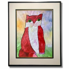 Aldemir Martins Papel "Gato Vermelho"