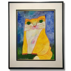 Aldemir Martins Papel "Gato Amarelo 2"