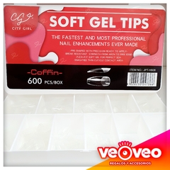 Tips soft gel prelimados x600pcs CITY GIRL caja - Veo veo