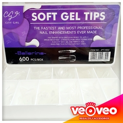 Tips soft gel prelimados x600pcs CITY GIRL caja