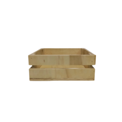 Caixote Pinus Natural 25x25x10 Organizador, Cesta Café - comprar online