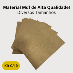 10 Placas, Chapa de MDF Cru 3mm - Diversos Tamanhos - Silvano Festas