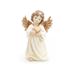 Anjo Decorativo Coração em Pé C/Led 25x15x13cm - 1 Unidade - Cromus