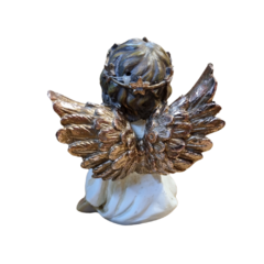 Anjo Decorativo Sentado Pombo C/Led 21x15x14cm - 1 Unidade - Cromus - comprar online