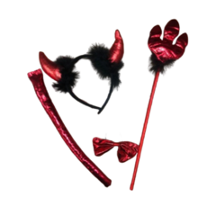 Kit Fantasia Halloween "Diabinho" - #PartiuFesta