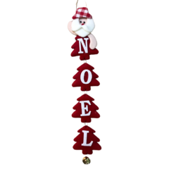 Enfeite Natal Papai Noel (Vermelho Branco), 10x47 cm - Florarte