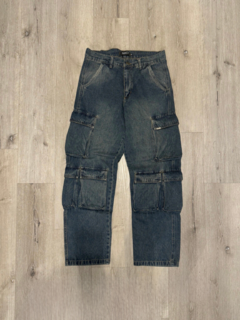 PANTALON DENIM CARGO MICHAEL - King Outlet