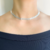 Choker Escama Delicada Banho Prata - comprar online