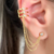 Brinco Piercing Fake Banho Ouro 18k