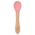 COLHER EM SILICONE E BAMBU ROSA – BUBA