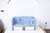 cama para mascotas azul elevada con dos compartimentos - tienda en línea