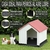 Casa para perro chico modelo minimalista Roja - QPerron
