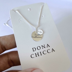 Pingente Medalha Dupla Personalizada - Dona chicca pratas