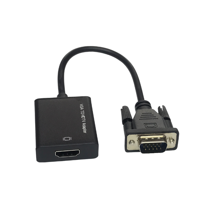 Adaptador VGA a HDMI con Audio USB - Conversores de Señal de Vídeo