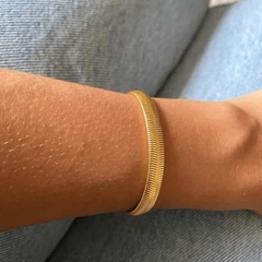 Pulseira Fio Alemão Malha Snark 5M Banhado a Ouro 18 K na internet