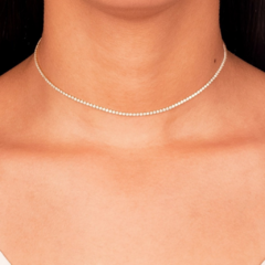 Gargantilha Choker Riviera Cristal Zircônia Banhado a Ouro 18 K - Joias e Semijoias Andres. O Melhor Site Para Todos Os Estilos