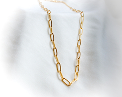 Gargantilha , Choker Elo Grosso Banhada a Ouro 18 K - comprar online