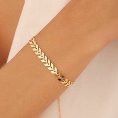 PULSEIRA ESCAMA BANHADA A OURO 18 K