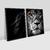Kit 2 Quadros Decorativos Gray Lion - comprar online