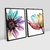 Kit 2 Quadro Decorativo Flores Coloridas - comprar online
