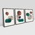 Kit 3 Quadros Decorativos Abstrato Minimalista - comprar online