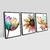 Kit 3 Quadro Decorativo Flores Coloridas - comprar online