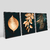 Kit 3 Quadros Decorativos Folhas Douradas - comprar online