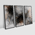 Kit 3 Quadros Decorativos Abstrato Fumaça Escura na internet