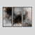 Kit 3 Quadros Decorativos Abstrato Fumaça Escura - comprar online