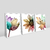 Kit 3 Quadro Decorativo Flores Coloridas na internet