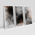 Kit 3 Quadros Decorativos Abstrato Fumaça Escura - loja online