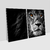 Kit 2 Quadros Decorativos Gray Lion - loja online