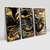 Kit Quadros Decorativos Abstrato Black Gold - loja online