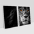 Imagem do Kit 2 Quadros Decorativos Gray Lion