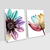 Imagem do Kit 2 Quadro Decorativo Flores Coloridas