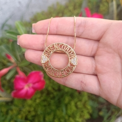 CORDAO ABENCOADA POR DEUS BANHADO A OURO 18 K - comprar online