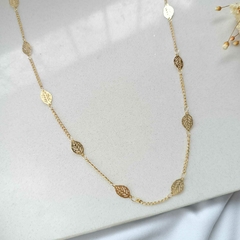 Colar Folhas 80 cm Banhado a Ouro 18K - comprar online