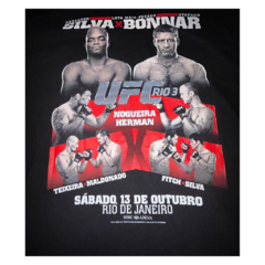 Camiseta UFC Rio 3 2012 - Anderson Silva x Stephan Bonnar - Reliker - O Mundo dos Colecionáveis