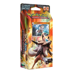 Starter Deck Pokémon Rocha Confiável Sol E Lua 3 Sombras Ardentes - Lycanroc