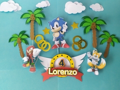 Topo de bolo Sonic