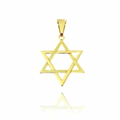 Pingente Estrela de Davi Vazada (2,6cmX2,1cm) (Banho Ouro 24k)