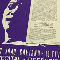 ELIZETH CARDOSO Cartaz Original do RECITAL DESPEDIDA no Teatro João Caetano, Museu da Imagem e do Som, Rio de Janeiro, 19 de Fevereiro de 1968 - Choro Patrimônio Cultural 