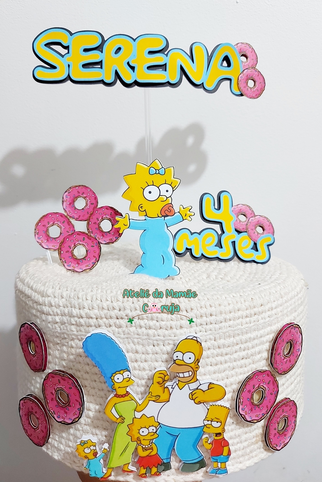 Topo de bolo mesversário - Os Simpsons