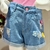 Short jeans flor